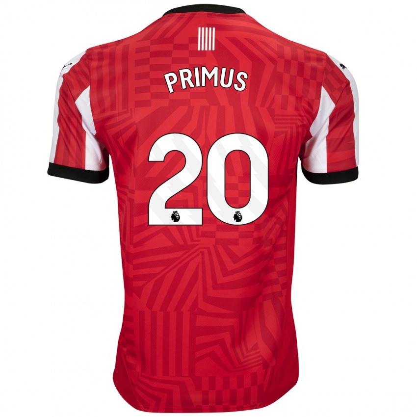 Gyermek Atlanta Primus #20 Piros Fehér Hazai Jersey 2024/25 Mez Póló Ing