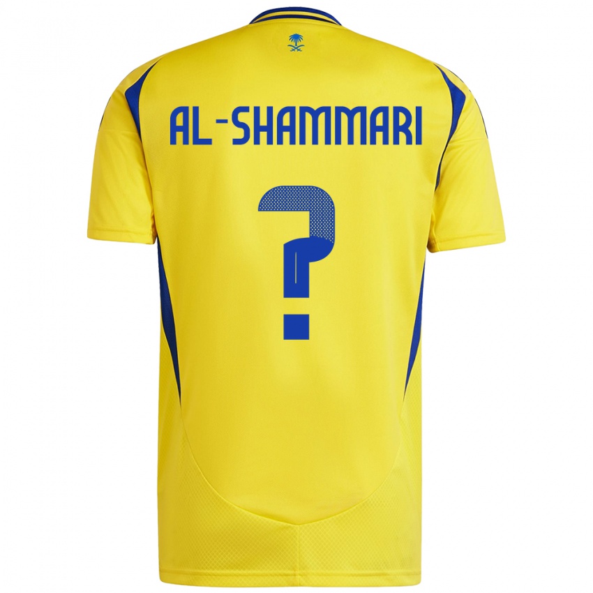 Gyermek Mansour Al-Shammari #0 Sárga Kék Hazai Jersey 2024/25 Mez Póló Ing