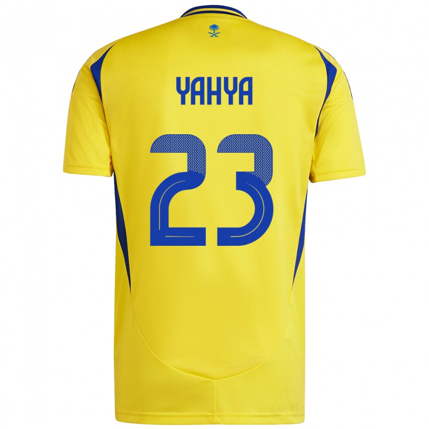 Gyermek Ayman Yahya #23 Sárga Kék Hazai Jersey 2024/25 Mez Póló Ing