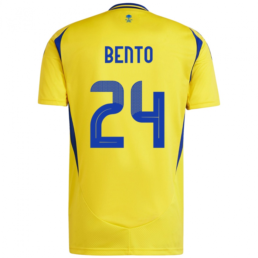 Gyermek Bento #24 Sárga Kék Hazai Jersey 2024/25 Mez Póló Ing