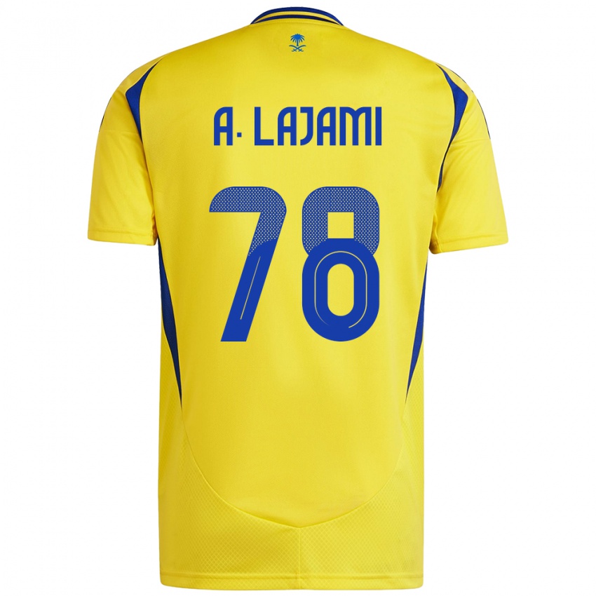 Gyermek Ali Lajami #78 Sárga Kék Hazai Jersey 2024/25 Mez Póló Ing