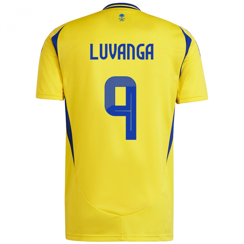 Gyermek Clara Luvanga #9 Sárga Kék Hazai Jersey 2024/25 Mez Póló Ing