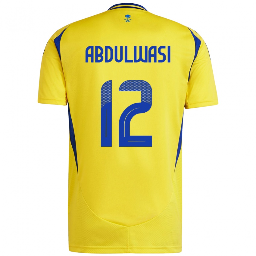 Gyermek Dalal Abdulwasi #12 Sárga Kék Hazai Jersey 2024/25 Mez Póló Ing