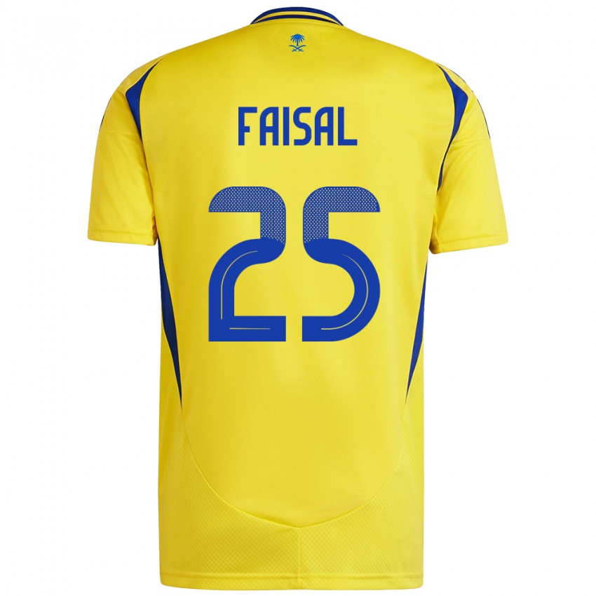 Gyermek Samira Faisal #25 Sárga Kék Hazai Jersey 2024/25 Mez Póló Ing