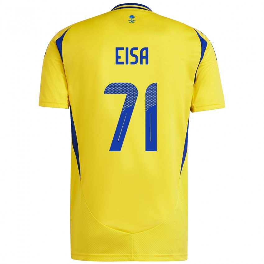 Gyermek Bayan Eisa #71 Sárga Kék Hazai Jersey 2024/25 Mez Póló Ing