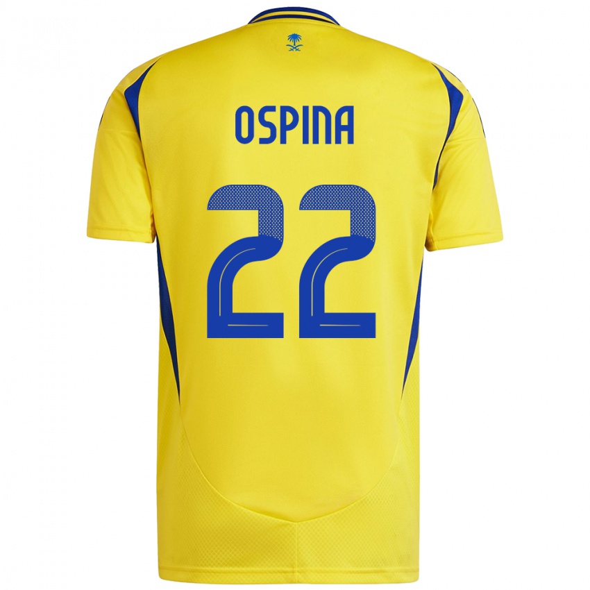 Gyermek David Ospina #22 Sárga Kék Hazai Jersey 2024/25 Mez Póló Ing