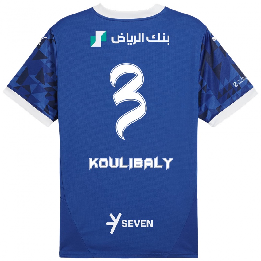 Gyermek Kalidou Koulibaly #3 Sötétkék Fehér Hazai Jersey 2024/25 Mez Póló Ing