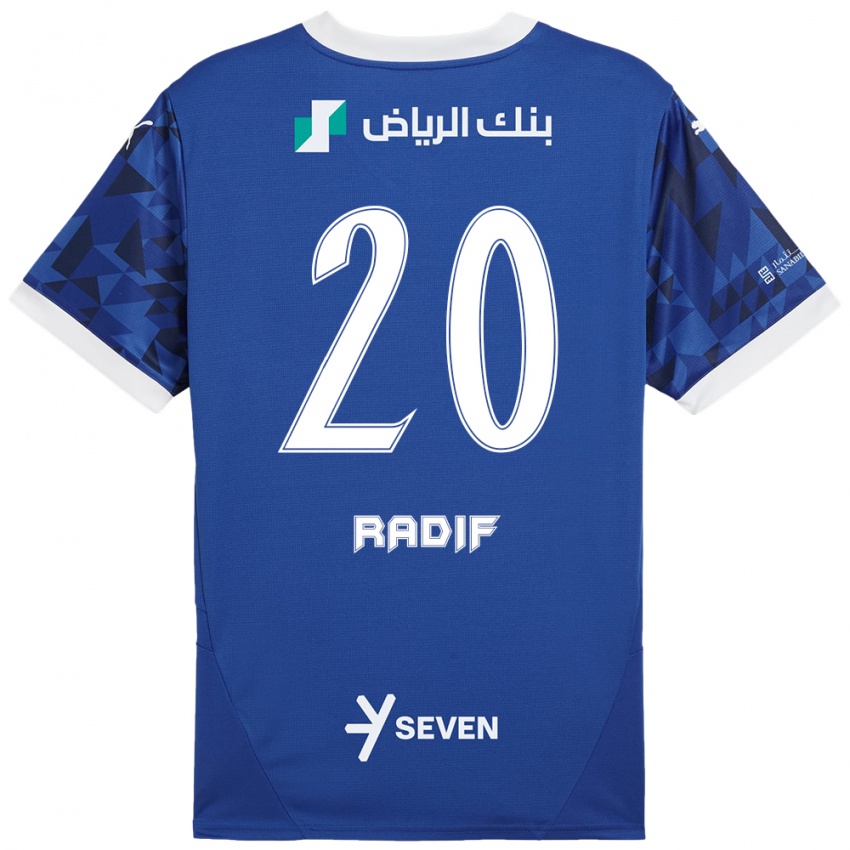 Gyermek Abdullah Radif #20 Sötétkék Fehér Hazai Jersey 2024/25 Mez Póló Ing