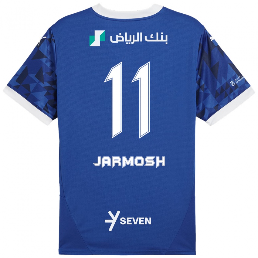 Gyermek Abdulaziz Jarmosh #11 Sötétkék Fehér Hazai Jersey 2024/25 Mez Póló Ing