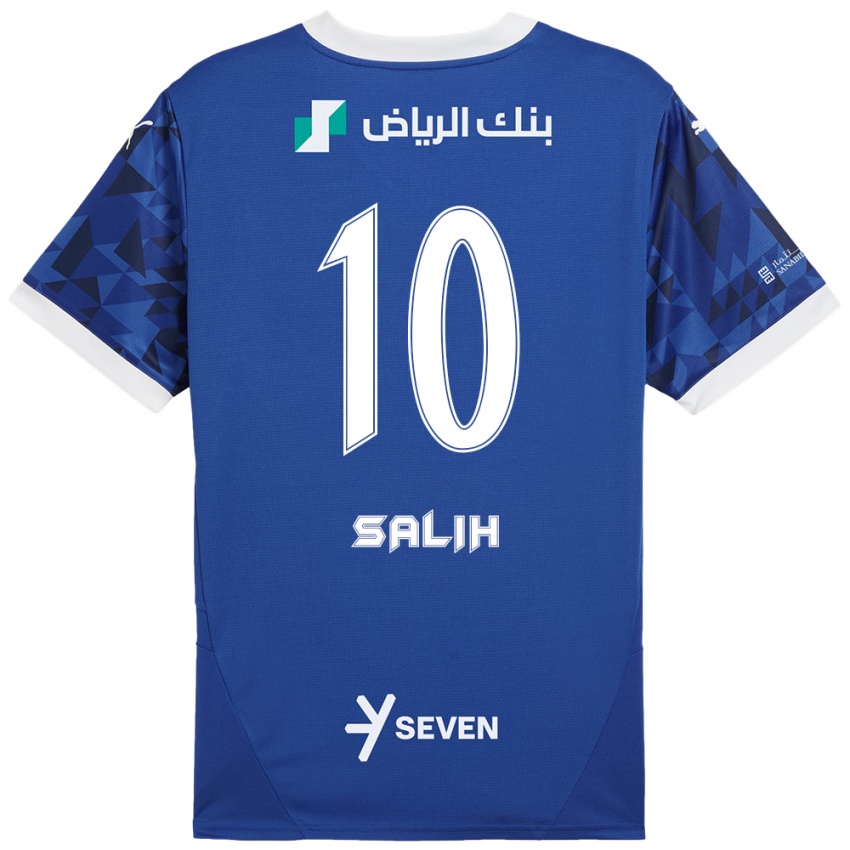 Gyermek Zakia Salih #10 Sötétkék Fehér Hazai Jersey 2024/25 Mez Póló Ing