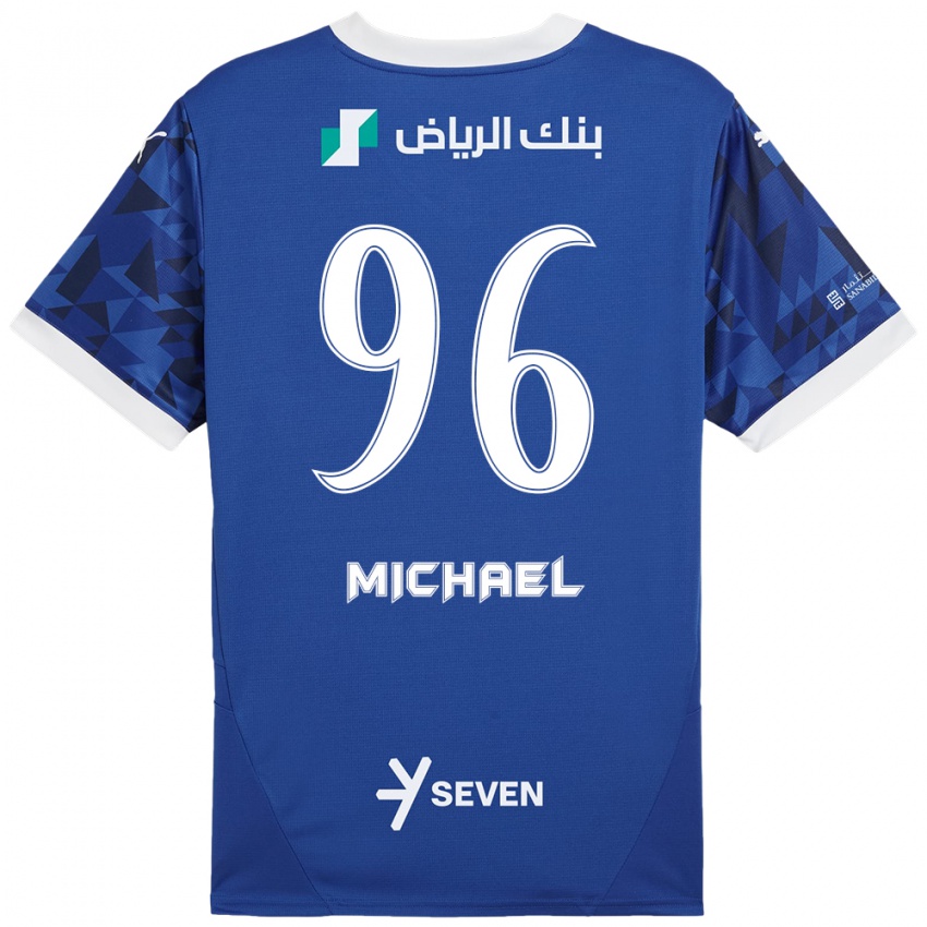 Gyermek Michael #96 Sötétkék Fehér Hazai Jersey 2024/25 Mez Póló Ing