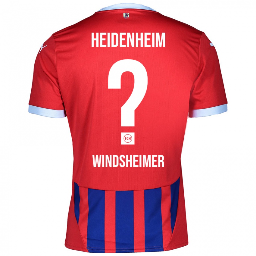 Gyermek Tim Windsheimer #0 Piros Kék Hazai Jersey 2024/25 Mez Póló Ing