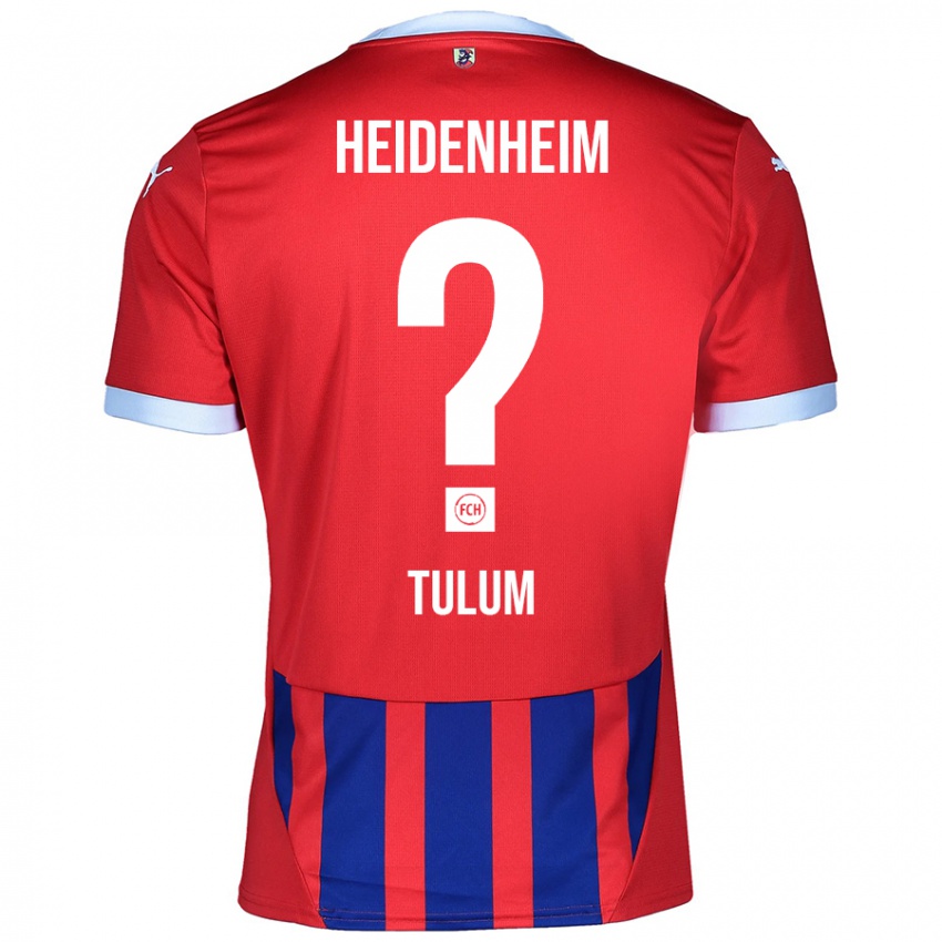 Gyermek Melih Tulum #0 Piros Kék Hazai Jersey 2024/25 Mez Póló Ing