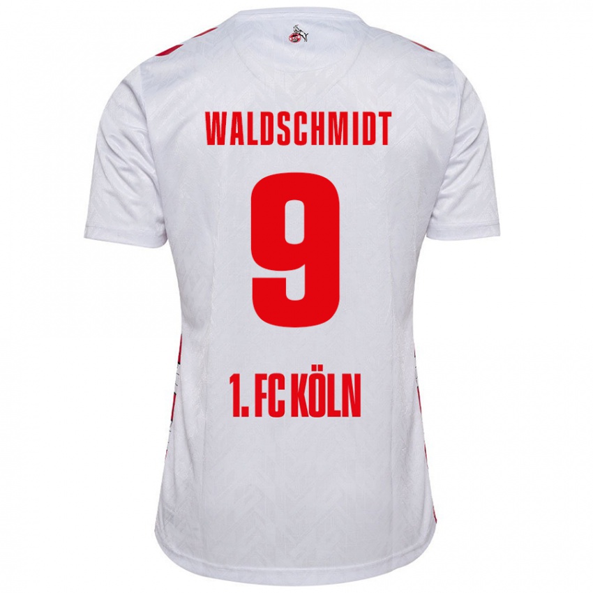 Gyermek Luca Waldschmidt #9 Fehér Piros Hazai Jersey 2024/25 Mez Póló Ing