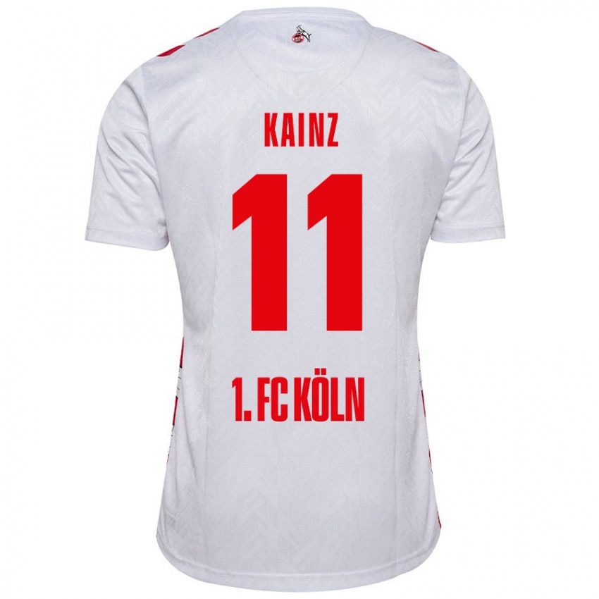 Gyermek Florian Kainz #11 Fehér Piros Hazai Jersey 2024/25 Mez Póló Ing