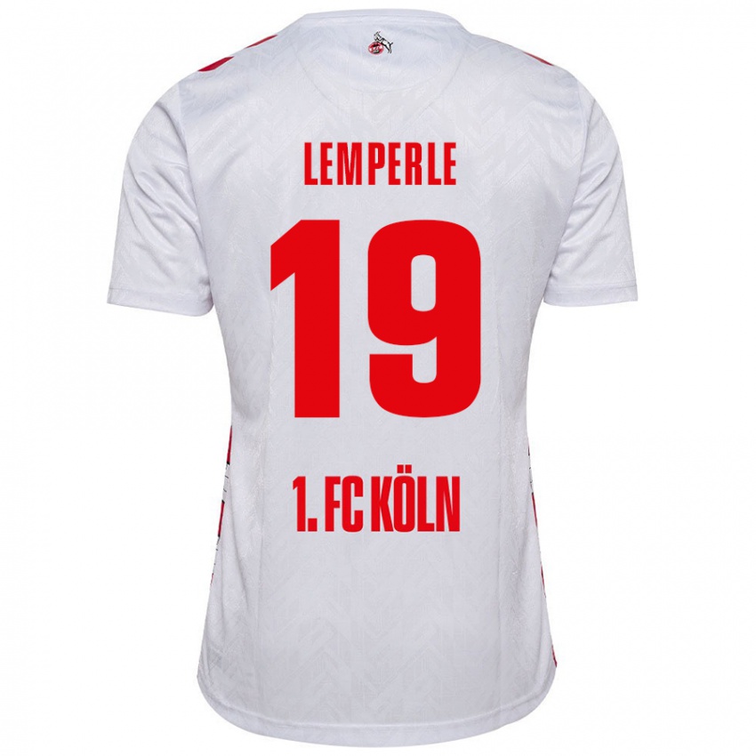 Gyermek Tim Lemperle #19 Fehér Piros Hazai Jersey 2024/25 Mez Póló Ing