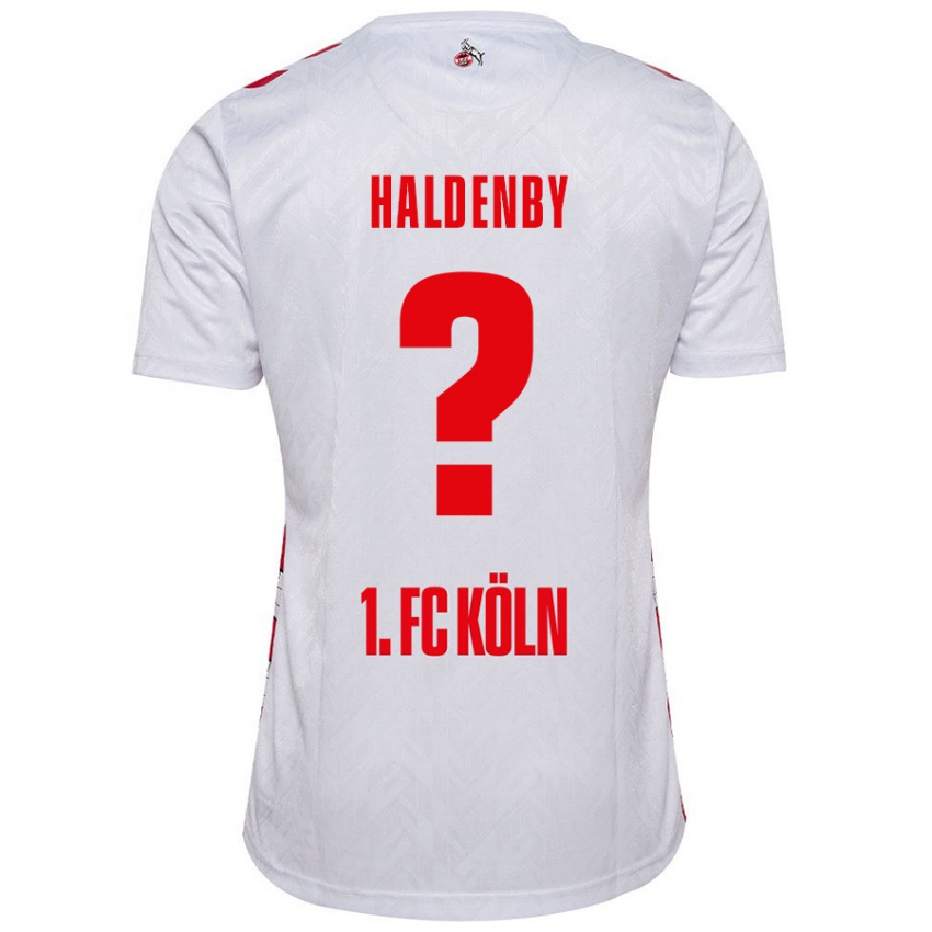 Gyermek Ben Haldenby #0 Fehér Piros Hazai Jersey 2024/25 Mez Póló Ing