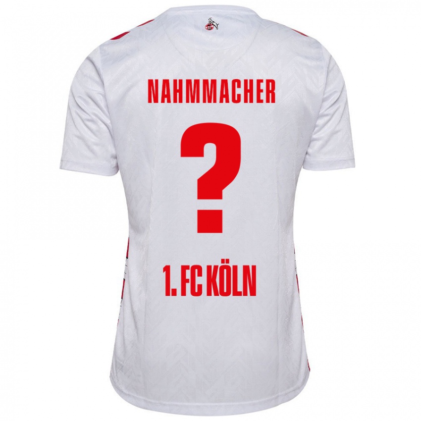 Gyermek Emil Nahmmacher #0 Fehér Piros Hazai Jersey 2024/25 Mez Póló Ing