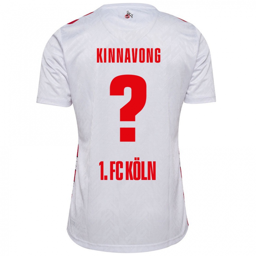 Gyermek Jordan Kinnavong #0 Fehér Piros Hazai Jersey 2024/25 Mez Póló Ing