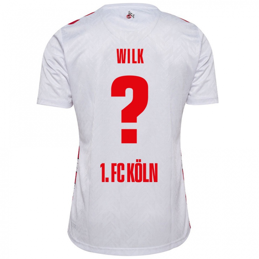 Gyermek Emil Wilk #0 Fehér Piros Hazai Jersey 2024/25 Mez Póló Ing