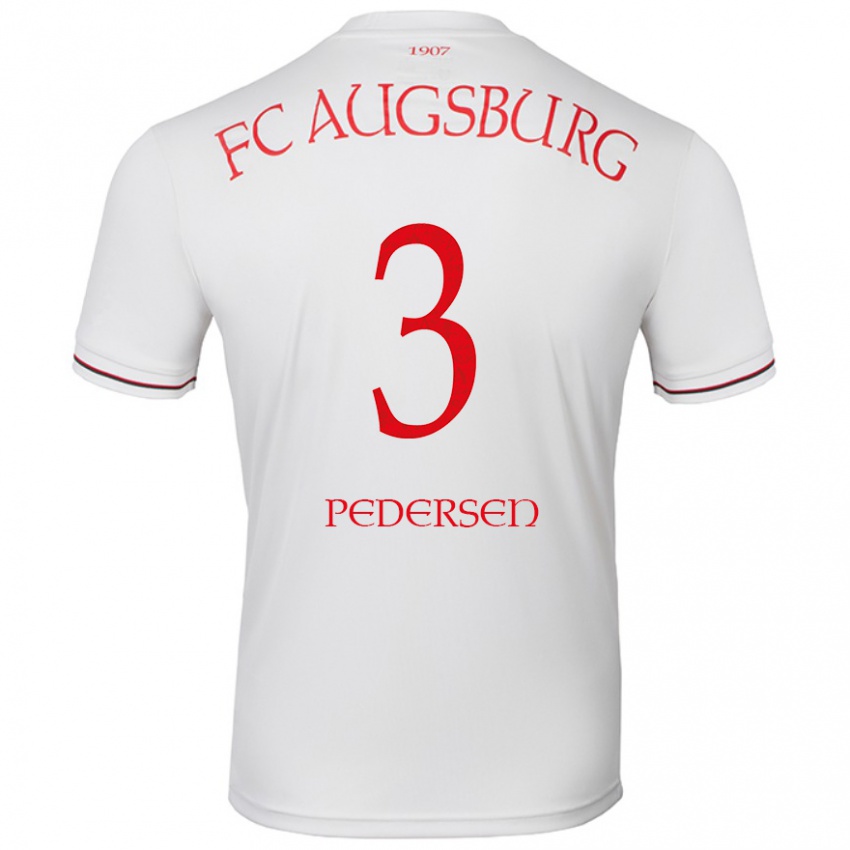 Gyermek Mads Pedersen #3 Fehér Hazai Jersey 2024/25 Mez Póló Ing