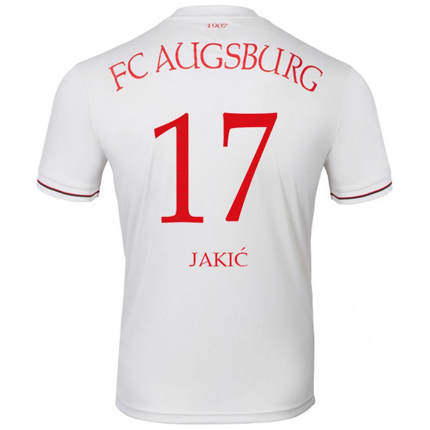 Gyermek Kristijan Jakic #17 Fehér Hazai Jersey 2024/25 Mez Póló Ing