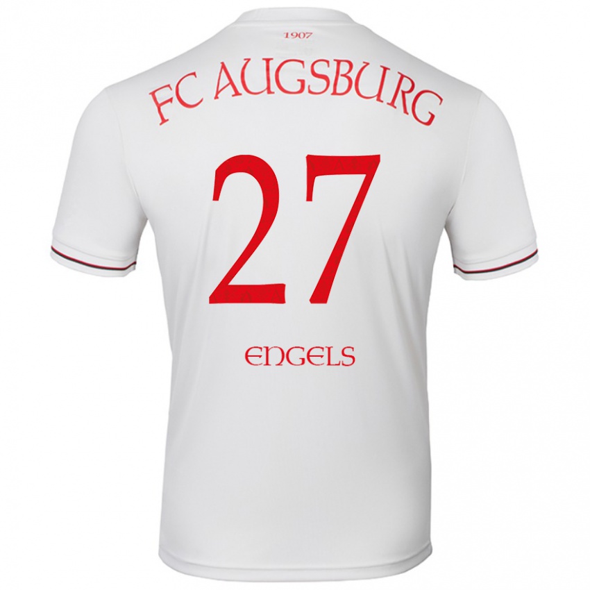 Gyermek Arne Engels #27 Fehér Hazai Jersey 2024/25 Mez Póló Ing