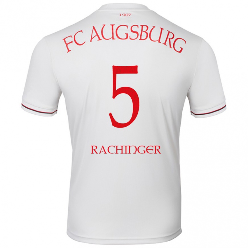 Gyermek Lorenz Rachinger #5 Fehér Hazai Jersey 2024/25 Mez Póló Ing