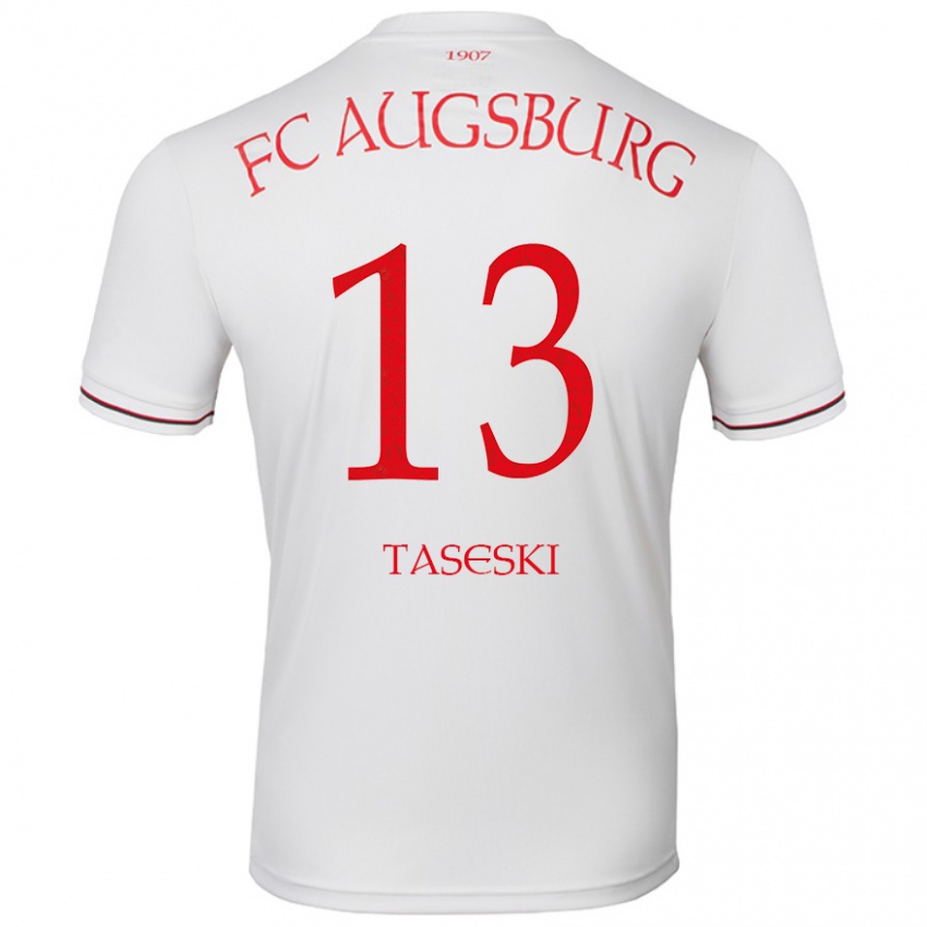 Gyermek Kristijan Taseski #13 Fehér Hazai Jersey 2024/25 Mez Póló Ing