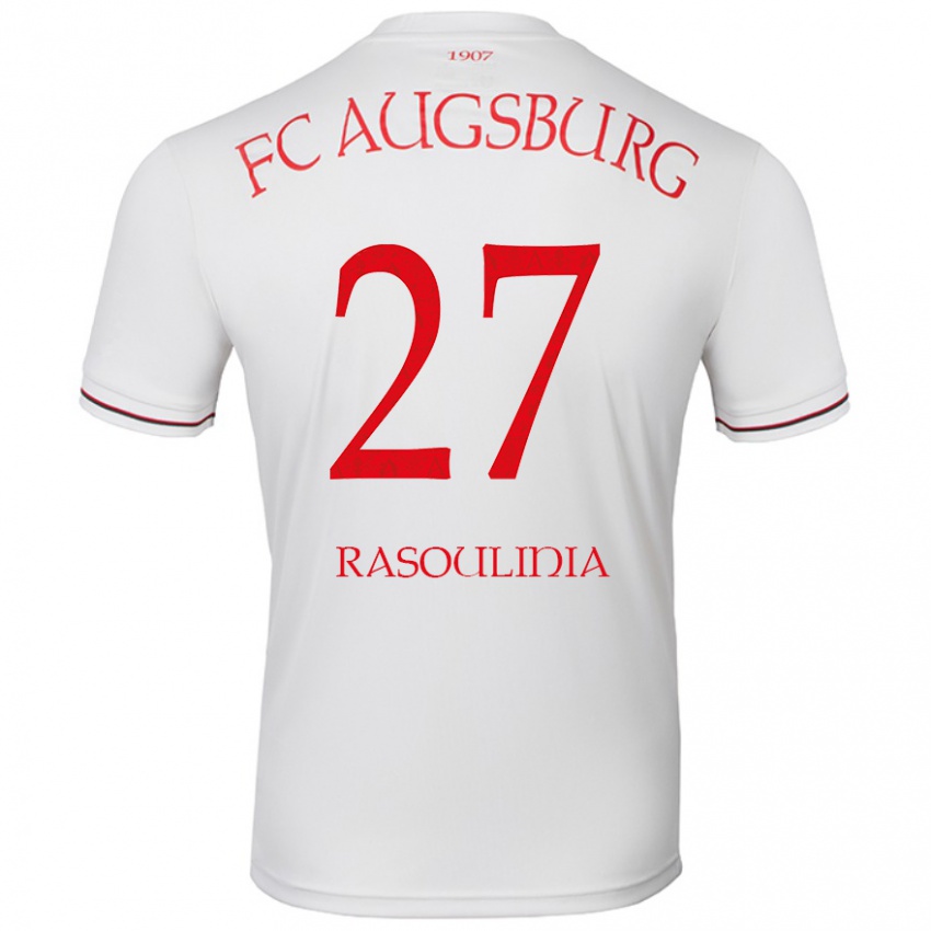 Gyermek Nick Rasoulinia #27 Fehér Hazai Jersey 2024/25 Mez Póló Ing