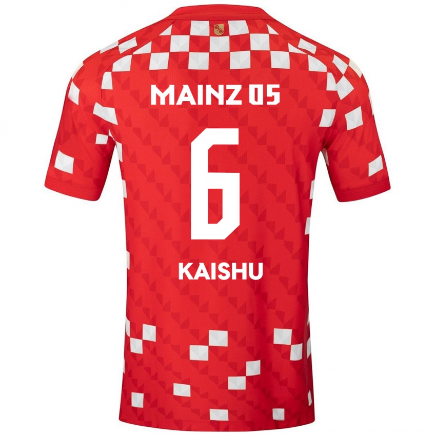 Gyermek Kaishu Sano #6 Fehér Piros Hazai Jersey 2024/25 Mez Póló Ing