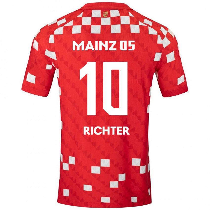 Gyermek Marco Richter #10 Fehér Piros Hazai Jersey 2024/25 Mez Póló Ing