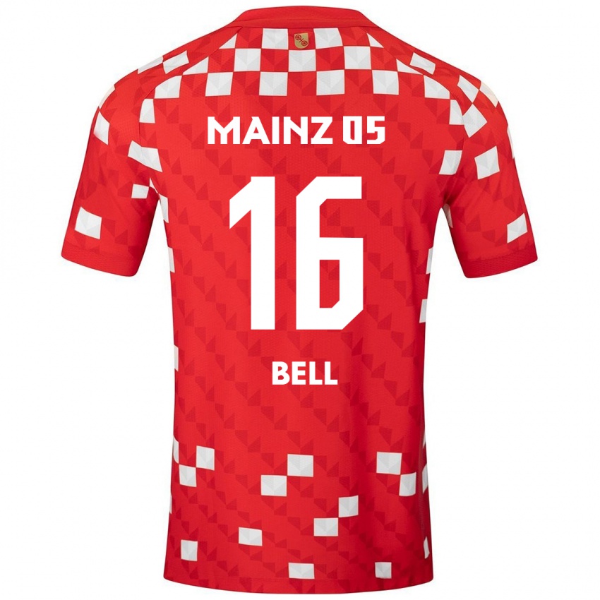 Gyermek Stefan Bell #16 Fehér Piros Hazai Jersey 2024/25 Mez Póló Ing