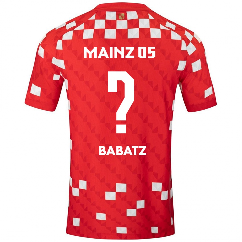 Gyermek Louis Babatz #0 Fehér Piros Hazai Jersey 2024/25 Mez Póló Ing