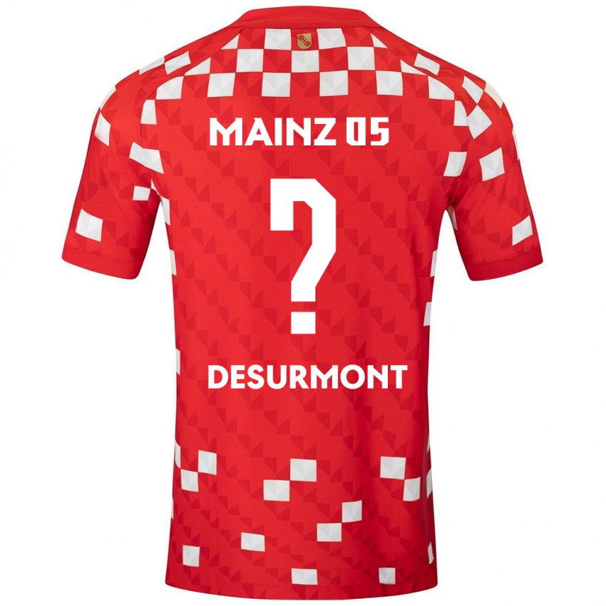 Gyermek Thomas-Lê Desurmont #0 Fehér Piros Hazai Jersey 2024/25 Mez Póló Ing