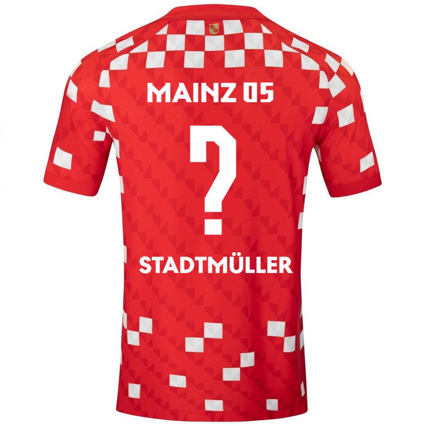 Gyermek Elias Stadtmüller #0 Fehér Piros Hazai Jersey 2024/25 Mez Póló Ing