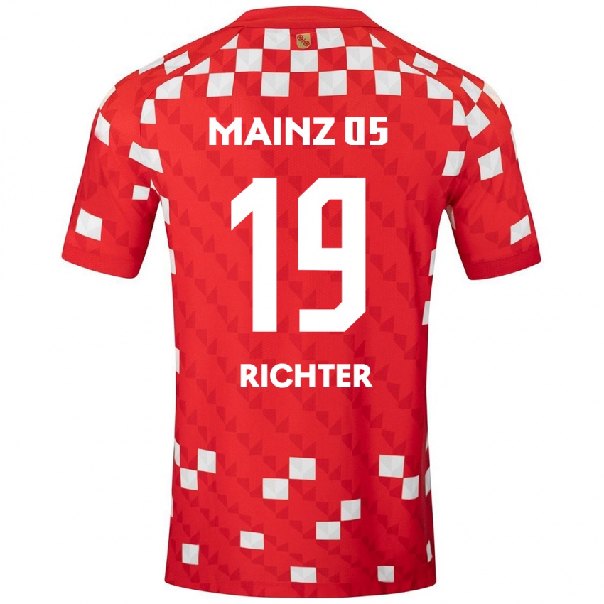 Gyermek Marc Richter #19 Fehér Piros Hazai Jersey 2024/25 Mez Póló Ing