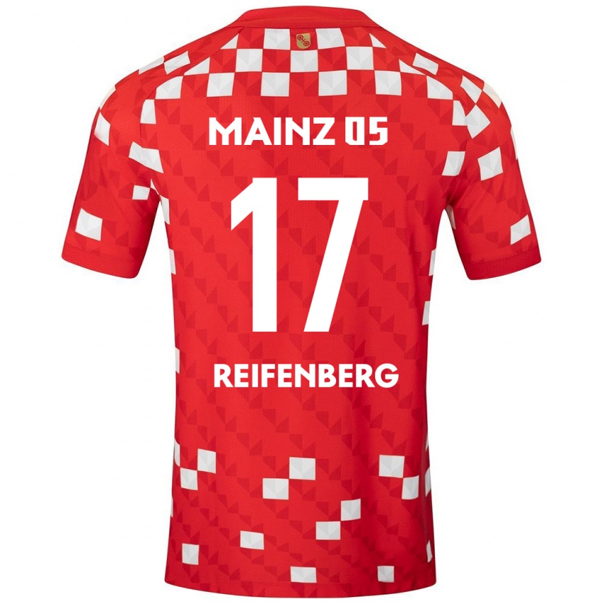 Gyermek Michelle Reifenberg #17 Fehér Piros Hazai Jersey 2024/25 Mez Póló Ing