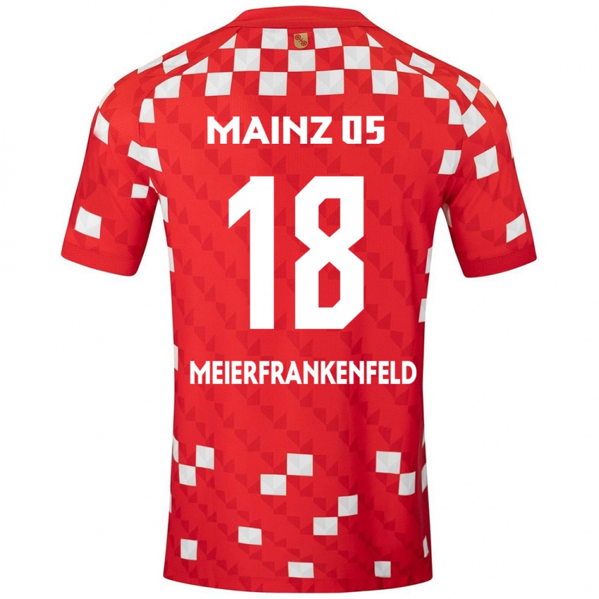 Gyermek Jana Meierfrankenfeld #18 Fehér Piros Hazai Jersey 2024/25 Mez Póló Ing