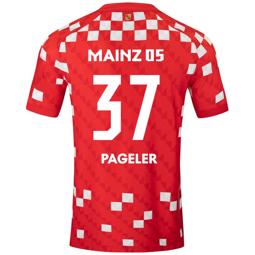 Gyermek Maja Pageler #37 Fehér Piros Hazai Jersey 2024/25 Mez Póló Ing