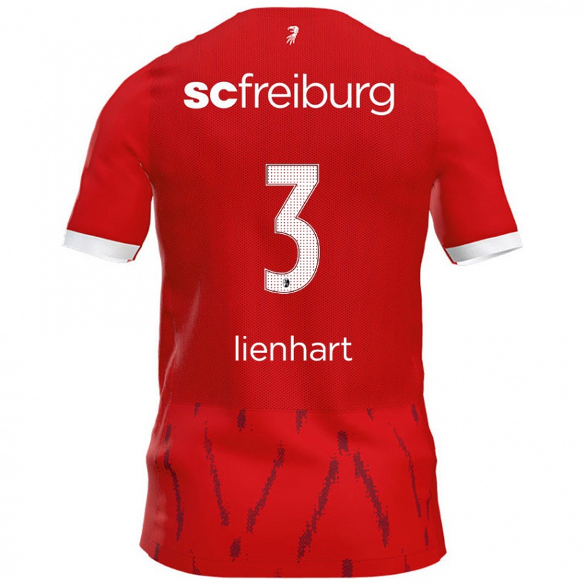 Gyermek Philipp Lienhart #3 Piros Hazai Jersey 2024/25 Mez Póló Ing