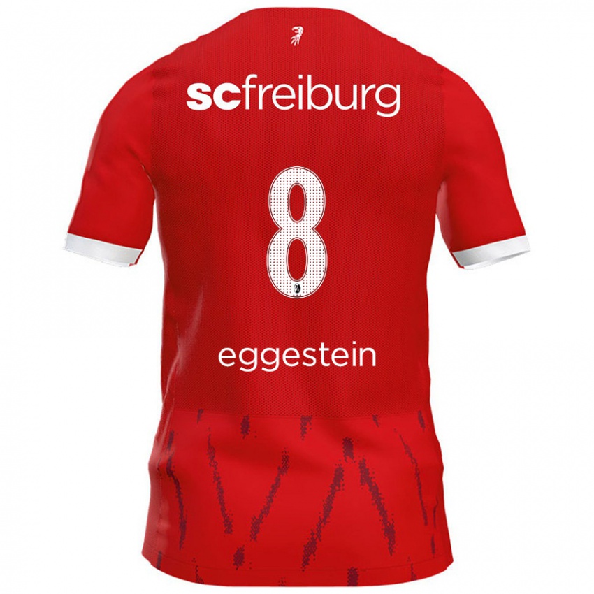 Gyermek Maximilian Eggestein #8 Piros Hazai Jersey 2024/25 Mez Póló Ing