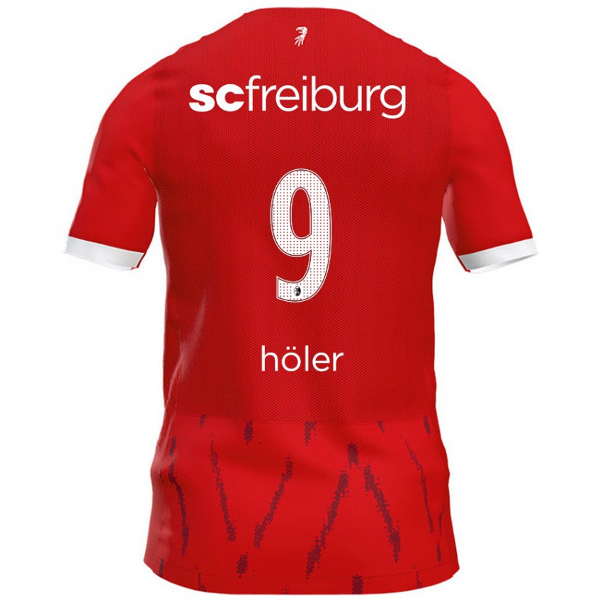 Gyermek Lucas Höler #9 Piros Hazai Jersey 2024/25 Mez Póló Ing