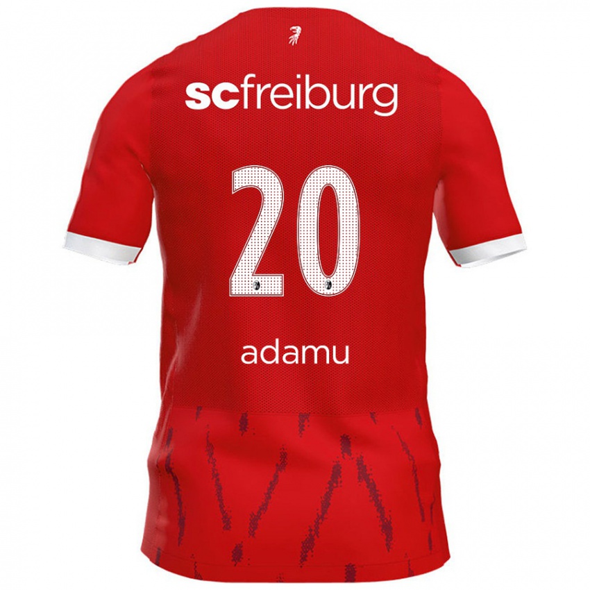 Gyermek Junior Adamu #20 Piros Hazai Jersey 2024/25 Mez Póló Ing