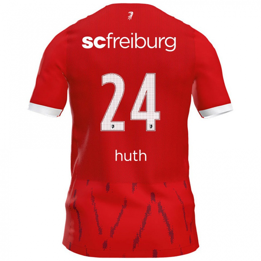 Gyermek Jannik Huth #24 Piros Hazai Jersey 2024/25 Mez Póló Ing