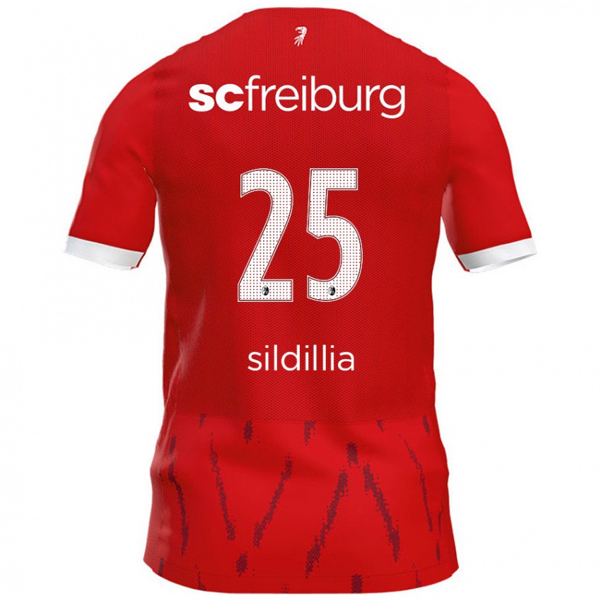 Gyermek Kiliann Sildillia #25 Piros Hazai Jersey 2024/25 Mez Póló Ing