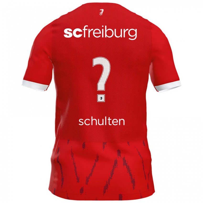 Gyermek Luca Schulten #0 Piros Hazai Jersey 2024/25 Mez Póló Ing