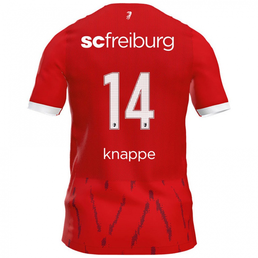 Gyermek Davino Knappe #14 Piros Hazai Jersey 2024/25 Mez Póló Ing