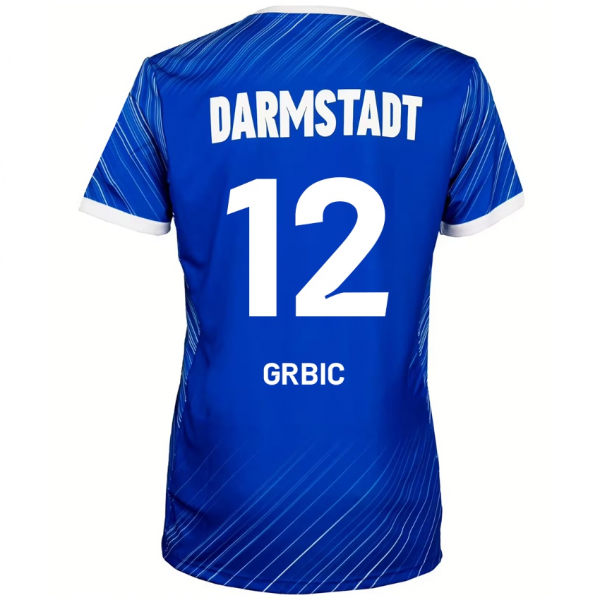 Gyermek Viktor Grbic #12 Kék Fehér Hazai Jersey 2024/25 Mez Póló Ing