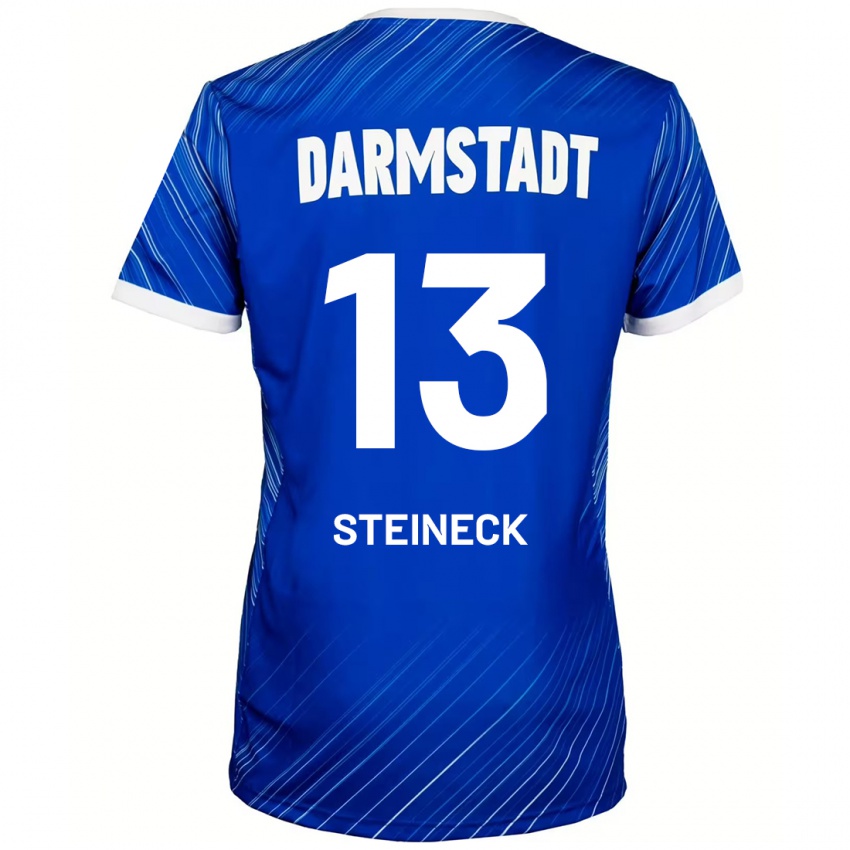 Gyermek Tom Steineck #13 Kék Fehér Hazai Jersey 2024/25 Mez Póló Ing